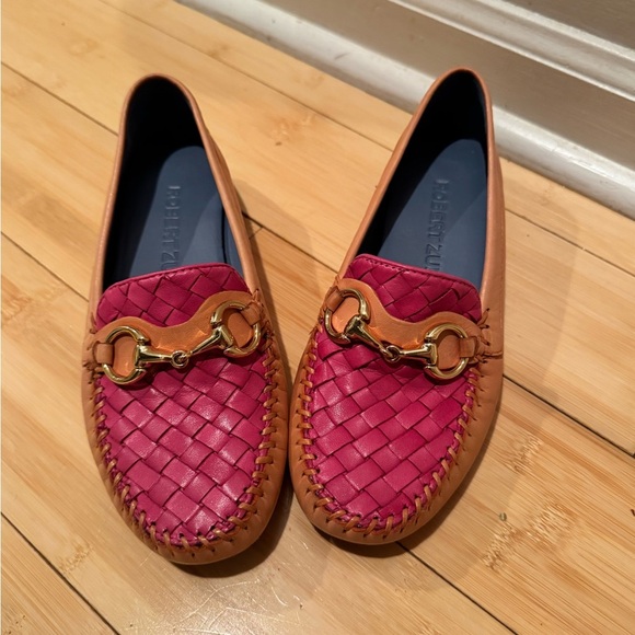 Robert Zur Designer Orange Crush and Fuschia Tglove Leather Loafers 6.5 - Picture 2 of 11